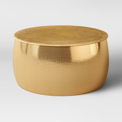 Hammered Metal Storage Patio Coffee Table - Opalhouse™ | Target