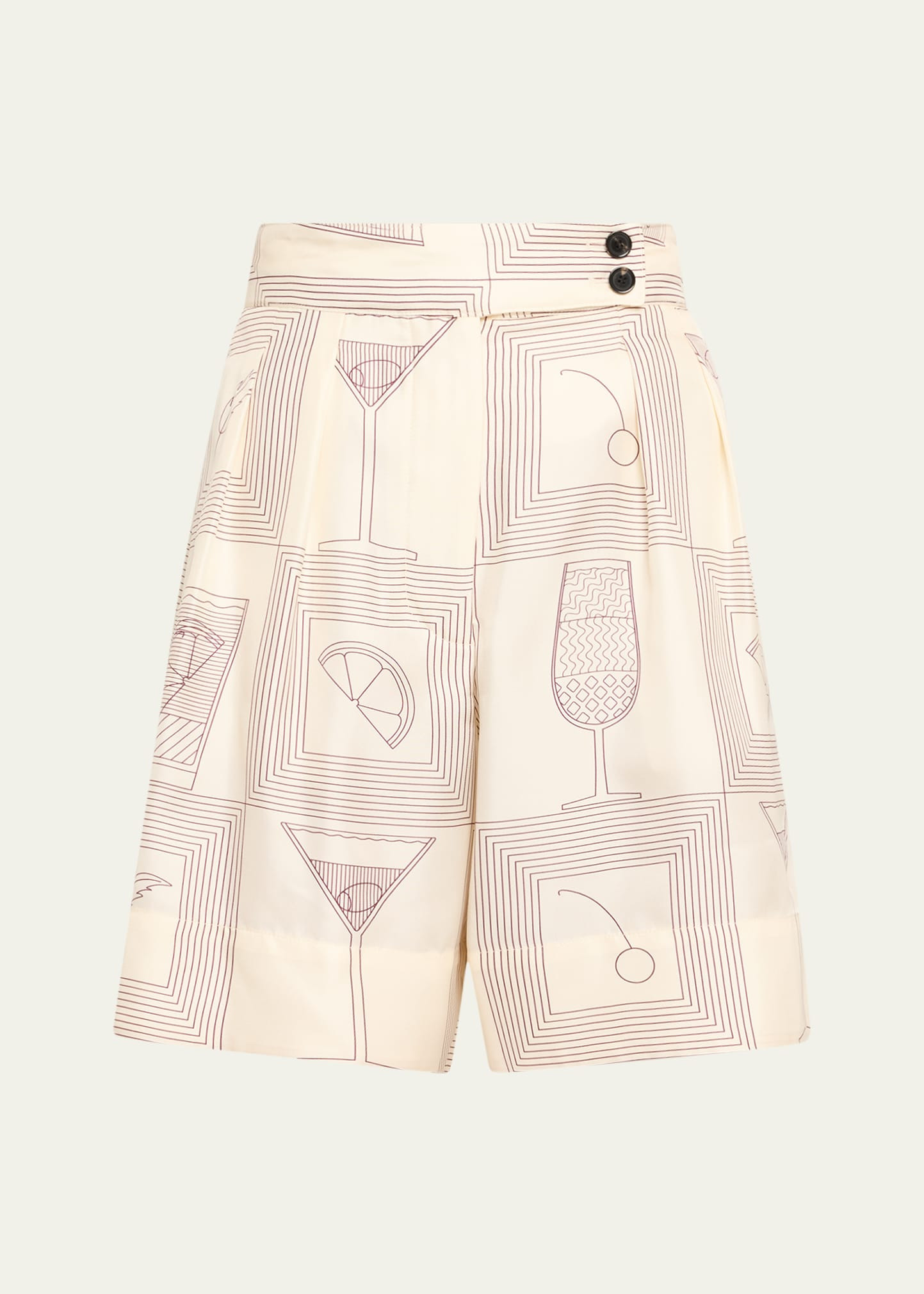 Loro Piana Dorin Aperitivo Twill Pleated Bermuda Shorts | Bergdorf Goodman