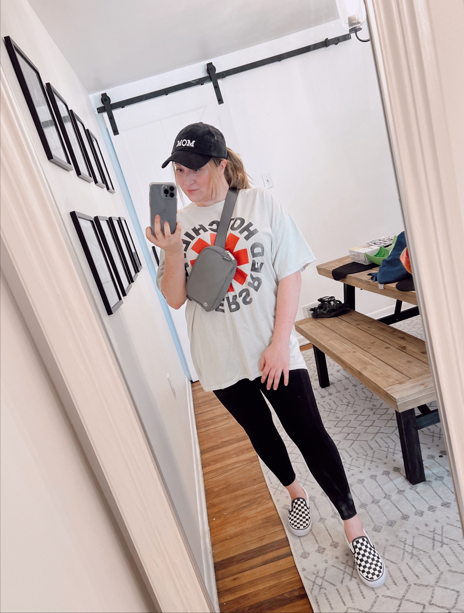 Lululemon belt bag 
Lululemon Wunder train leggings - size 8
Altar’s State Red Hot Chili Peppers tee
Vans checkerboard slip ons 

#LTKFind #LTKitbag #LTKunder50