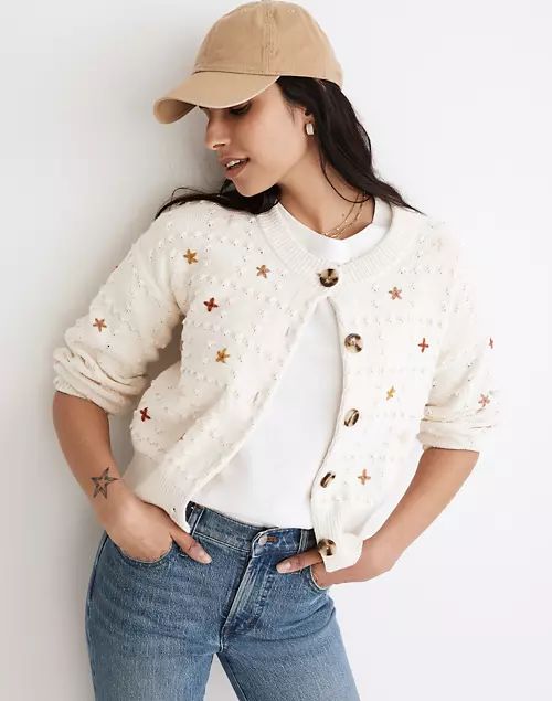 Embroidered Sandlin Cardigan Sweater | Madewell