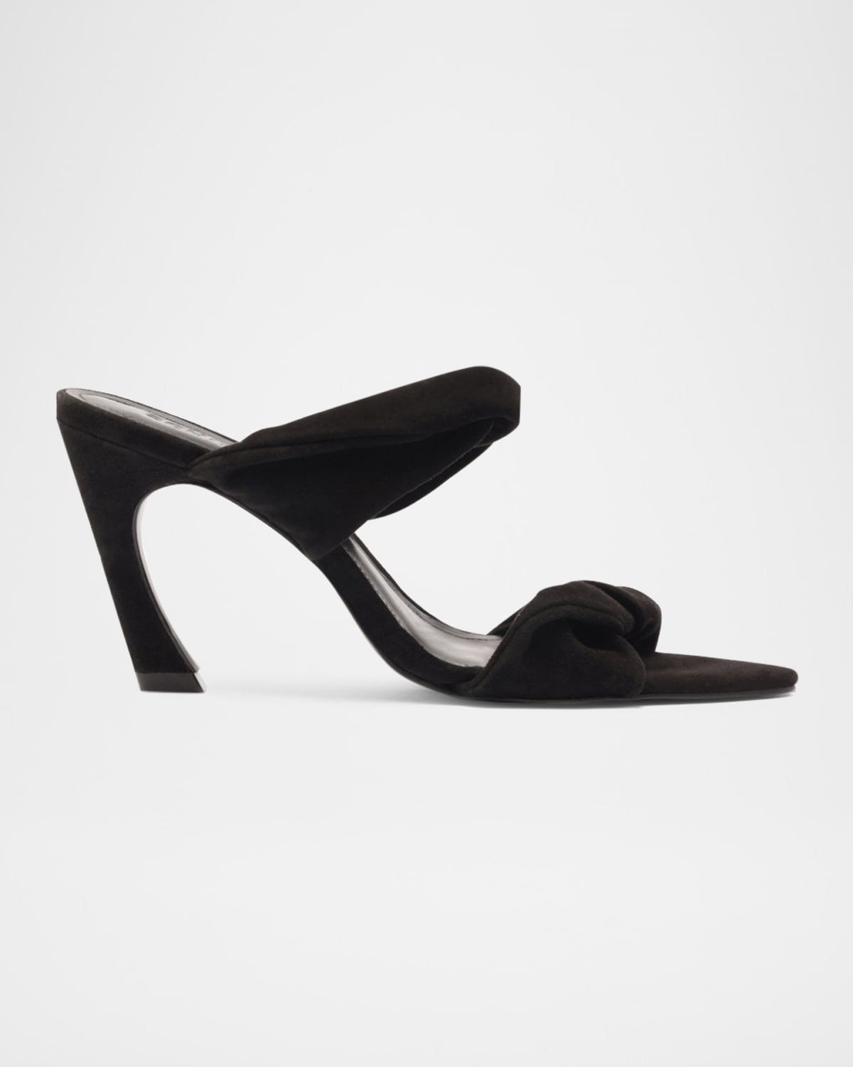 Meline Suede Twisted Dual-Band Mule Sandals | Neiman Marcus