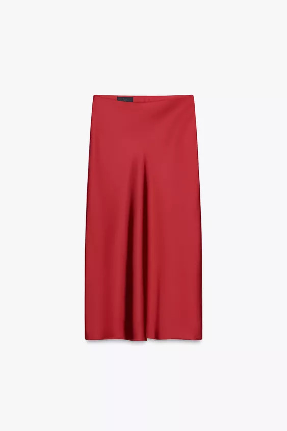 SATIN MIDI SKIRT | Zara US