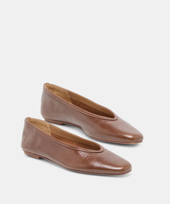 Caret Ballet Flats in Russet Leather Size 8 By Dolce Vita | DolceVita.com