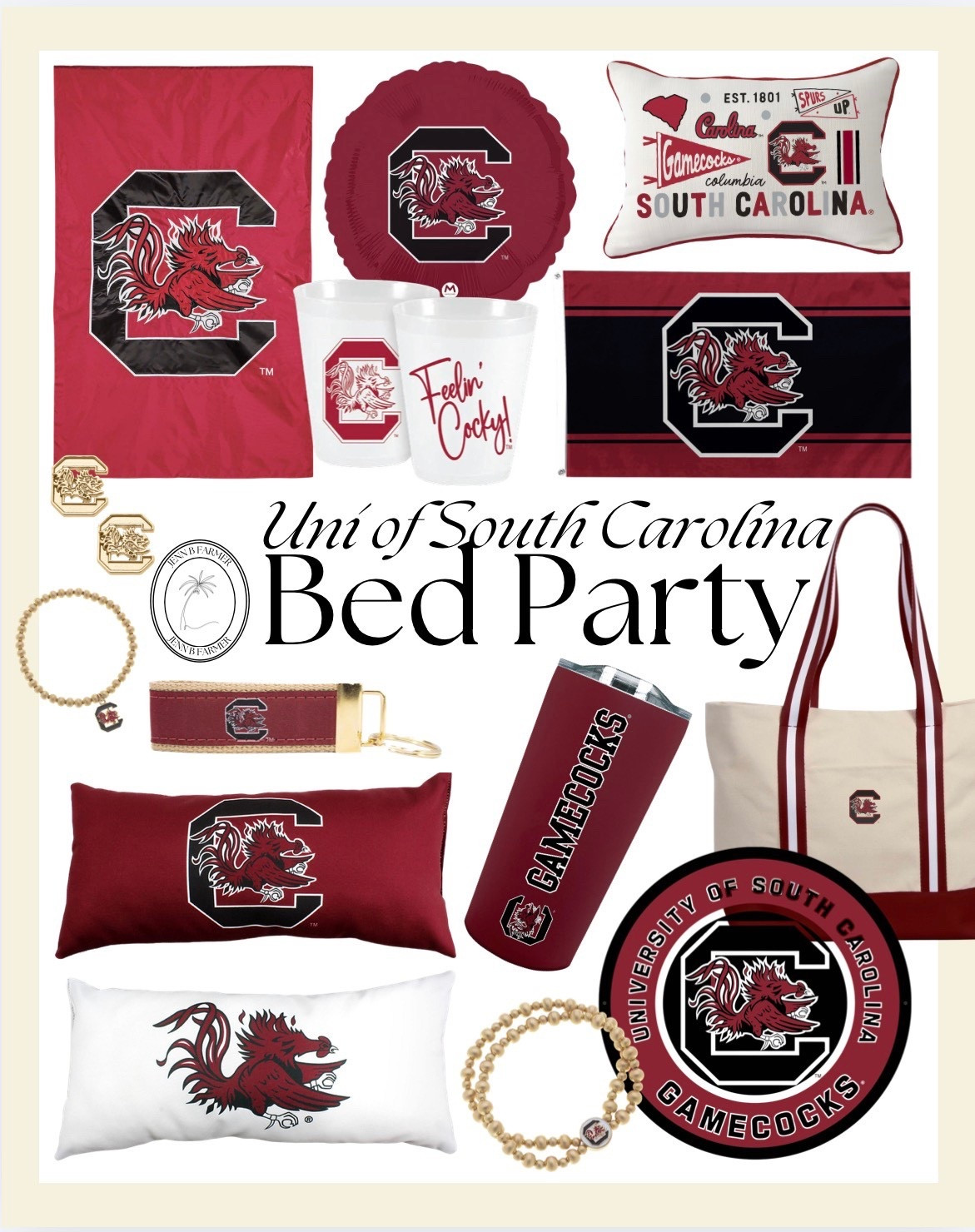 These also make great gifts! Bed party ideas for the grad going to the University of South Carolina! 

bed party ideas, college grad, tote bag, gifts for grads, blanket, college dorm room, throw pillows, dorm room decorr

#LTKHome #LTKU #LTKTravel