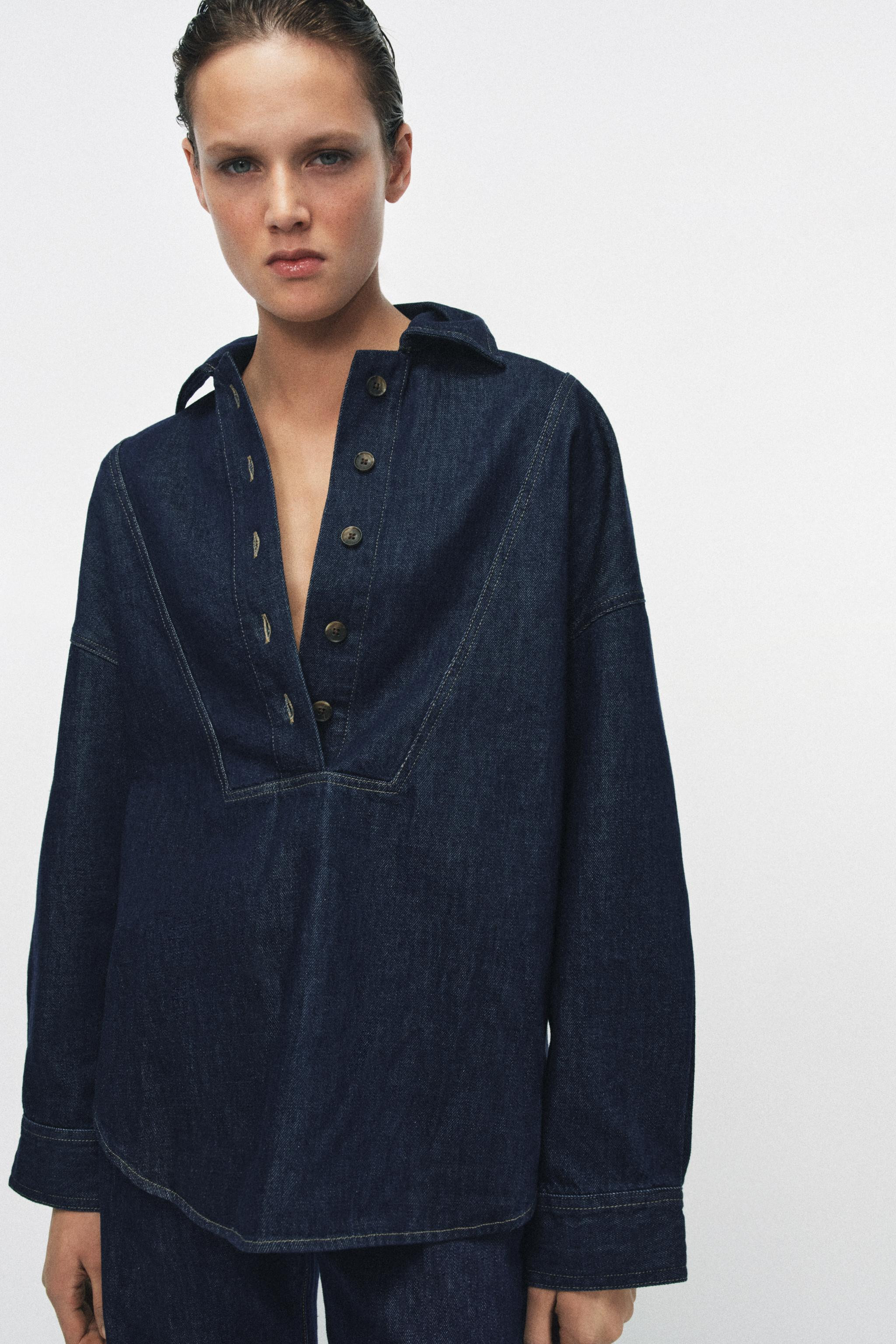 ZW COLLECTION DENIM SHIRT | Zara US