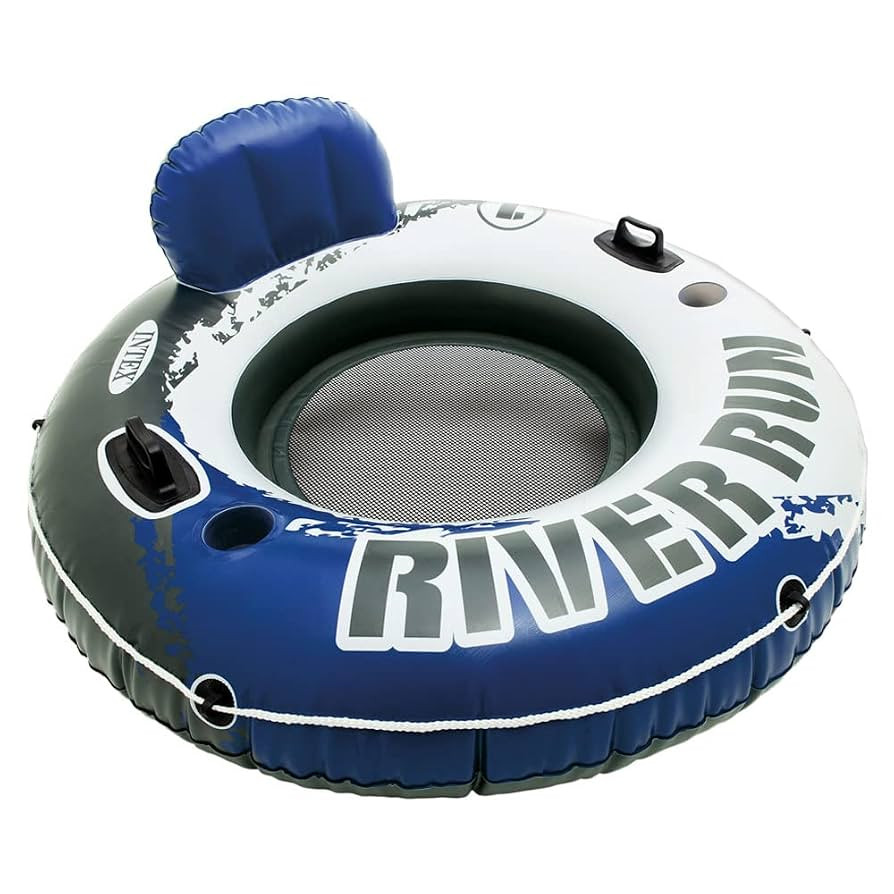 INTEX 58825EP River Run 1 Inflatable Floating Lounge: Comfortable Backrest – Built-in Cup Holde... | Amazon (US)