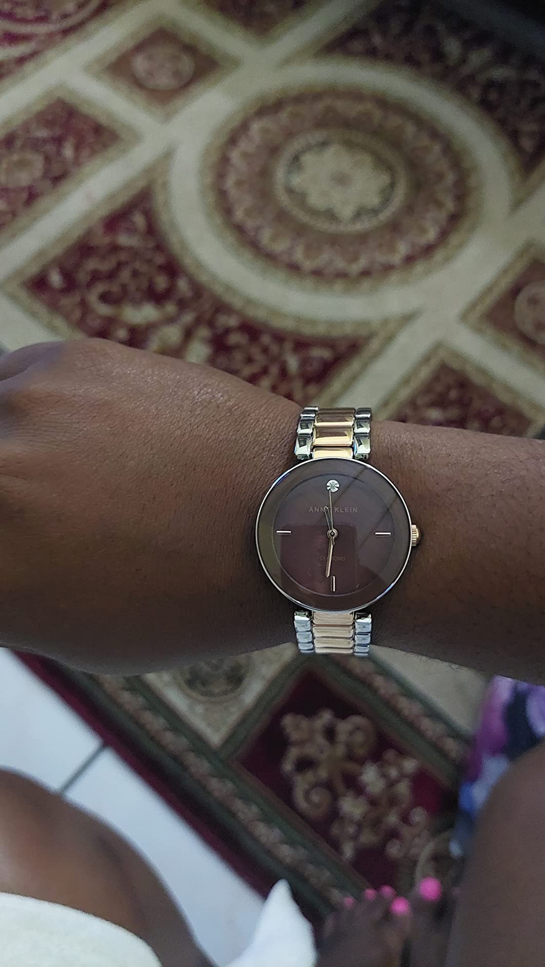 Anne Klein Women's Genuine Diamond Dial Bracelet Watch | Amazon (US)