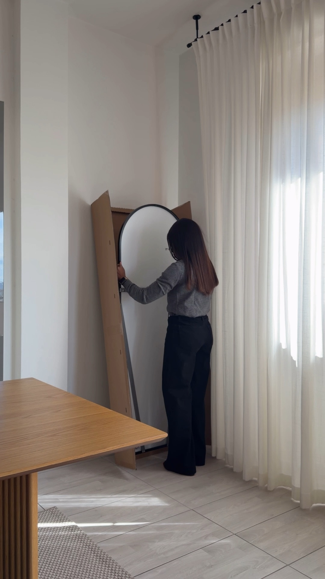 Unboxing my new IKEA LINDBYN mirror 🪞 such a simple piece but it makes the whole room feel bigger, brighter, and more put together ✨ #IKEAFinds #HomeDecor

#LTKHome