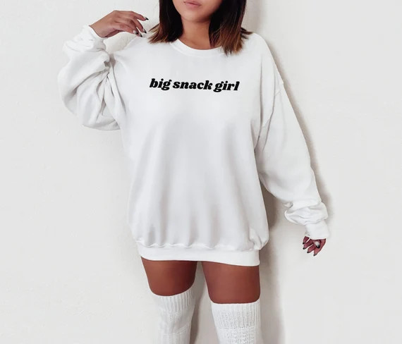 Big Snack Girl Sweatshirt Trendy Crewneck Women's | Etsy | Etsy (US)