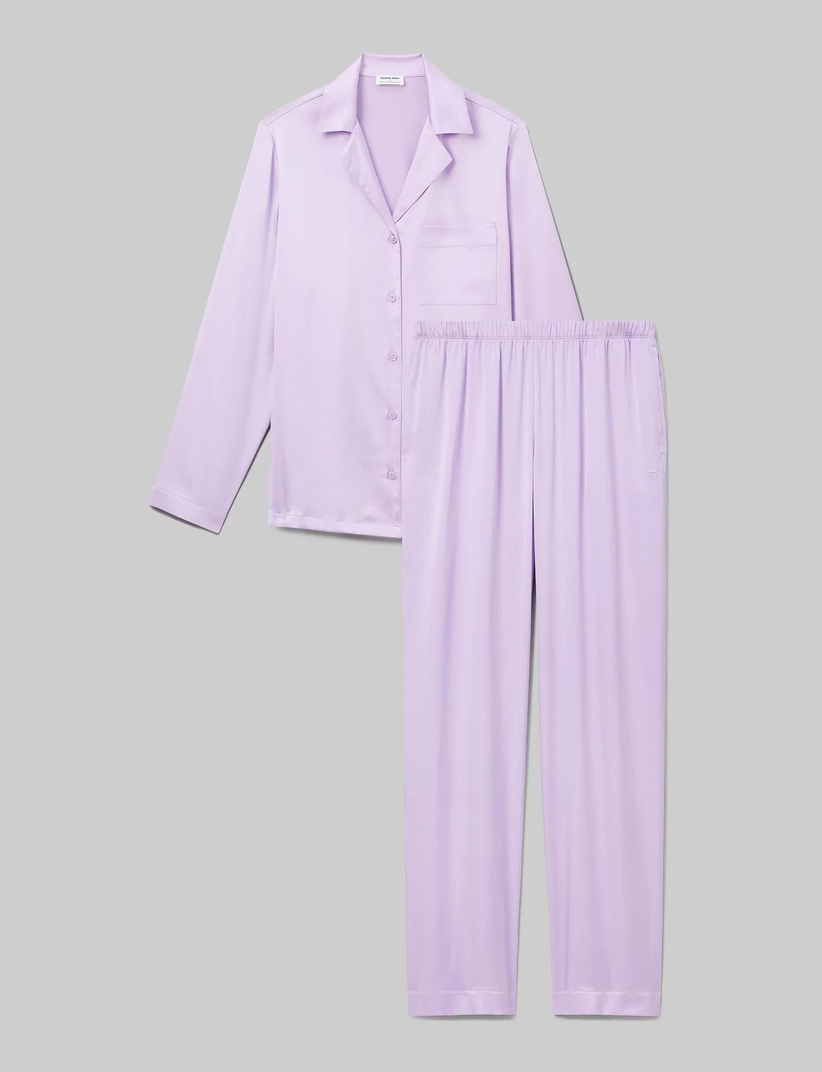 Women's Silk Long Sleeve Pajama Top & Pant Set | Tommy John