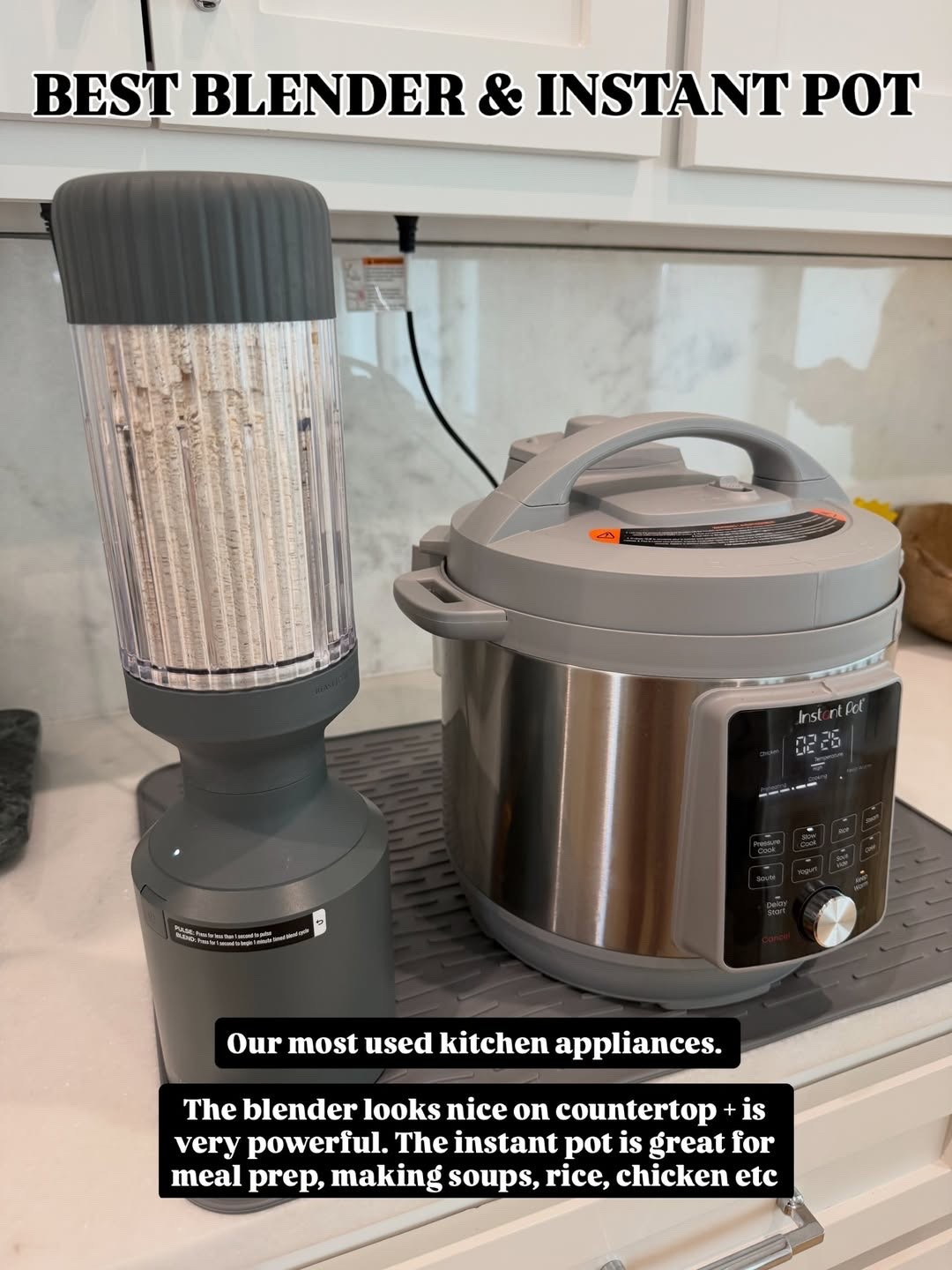 We use these two kitchen appliances almost everyday. We use the instant pot for shredded chicken and soups. The blender works incredibly well

#LTKHome #LTKfitnessgoals #LTKmorningroutine