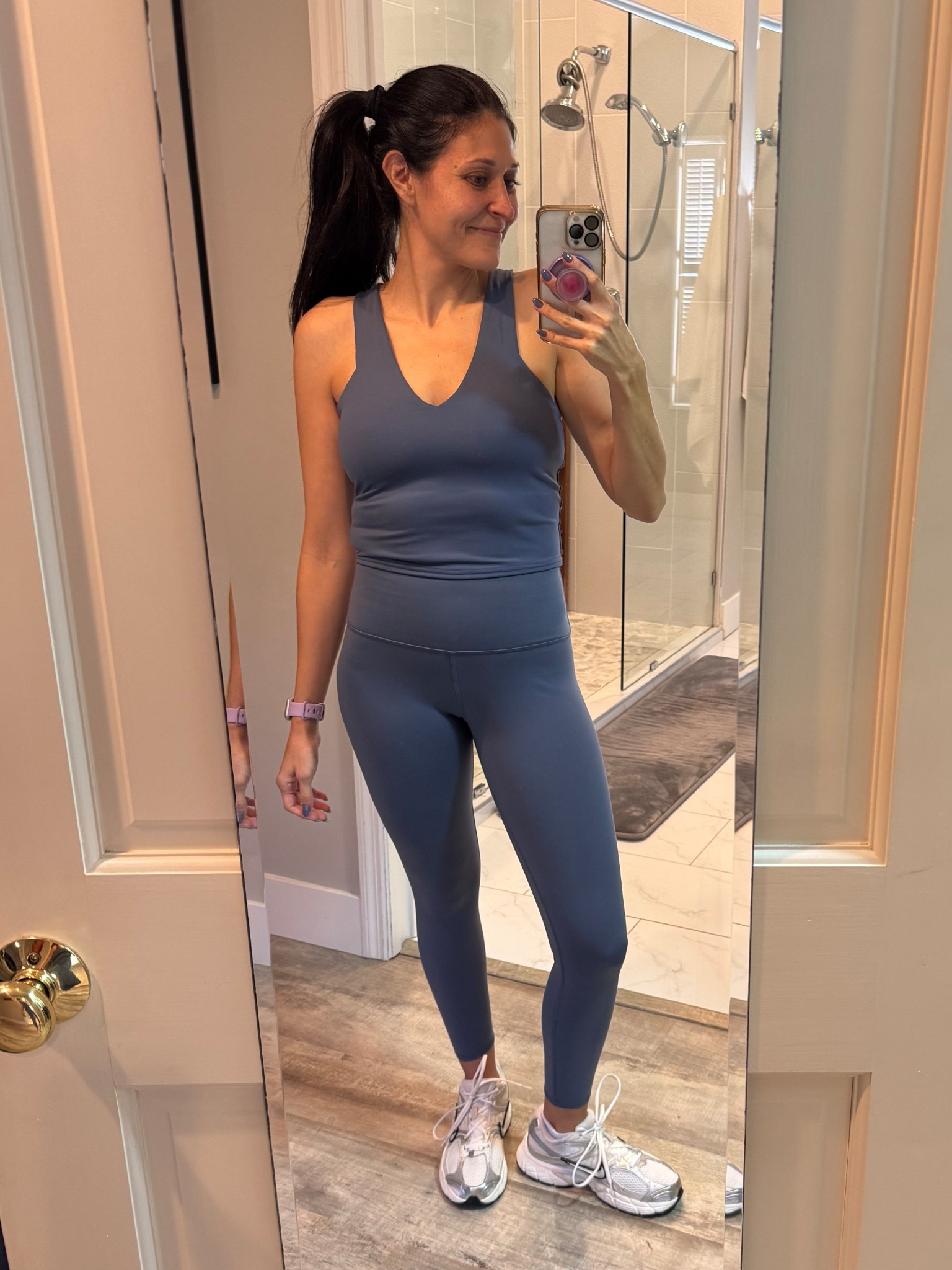Love this blue set from Alo! Great for a workout or just running errands. Medium in the top, small on the bottom.

#LTKStyleTip #LTKGiftGuide #LTKActive