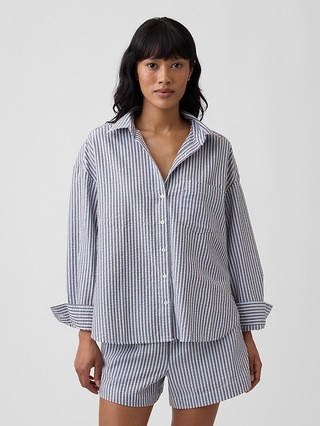 Oversized Shirt in Seersucker | Gap Factory
