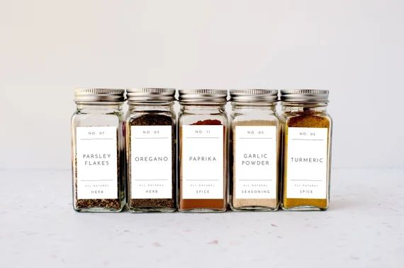 Editable Printable Spice Jar Labels, Modern Minimalist Spice Jar Label, Spice Jar Label Template,... | Etsy (US)
