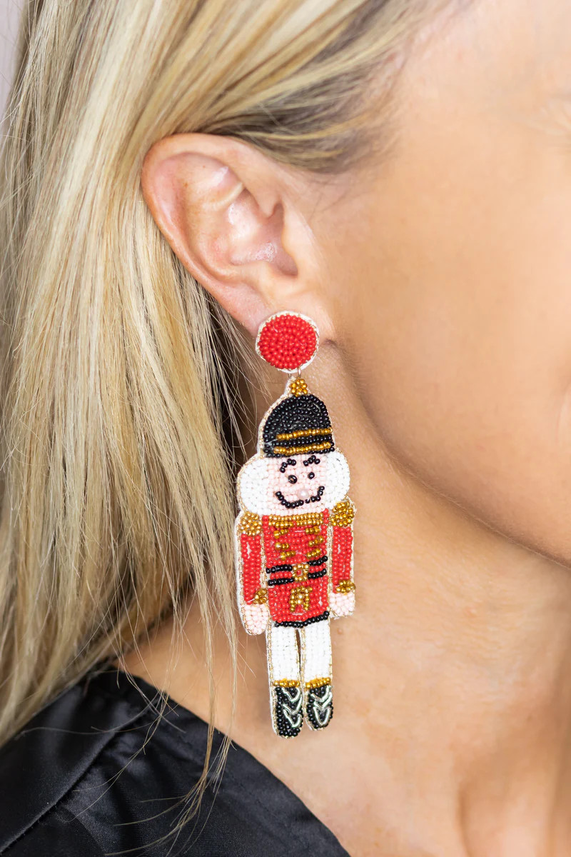 Beaded Nutcracker Earrings | Avara