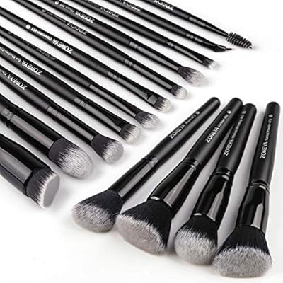 Zoreya Makeup Brushes 15Pcs Makeup Brush Set Premium Synthetic Kabuki Brush Cosmetics Foundation ... | Amazon (US)
