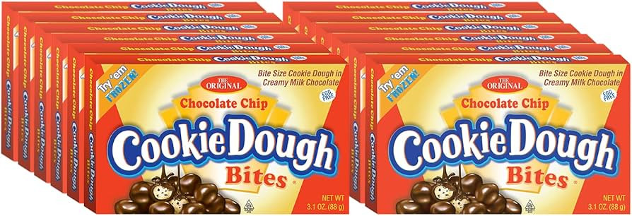 Cookie Dough Bites - Chocolate Chip - Chocolate-Covered Edible Cookie Dough Bites - Egg-Free Edib... | Amazon (US)
