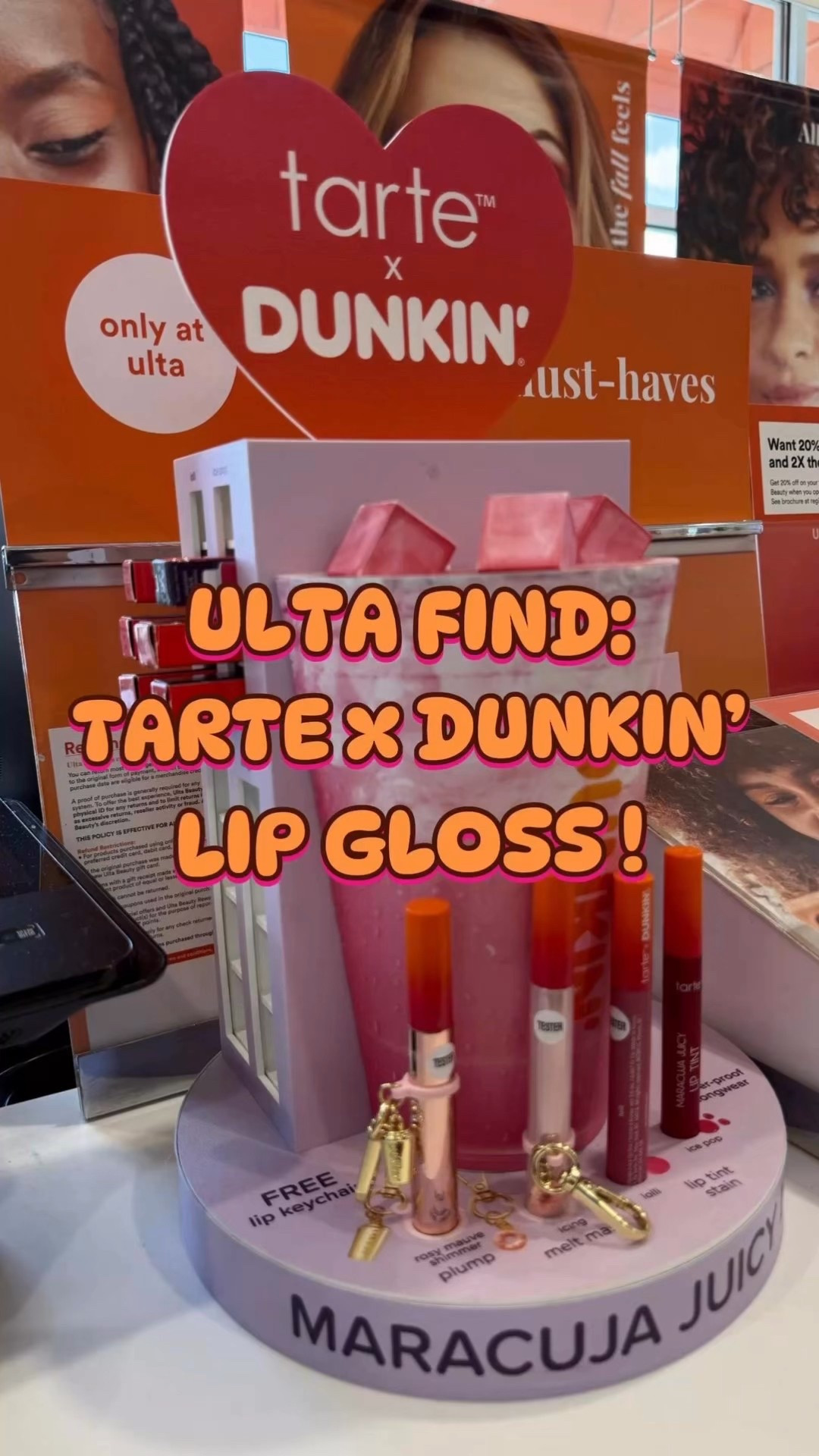 ULTA FIND: TARTE x DUNKIN’ LIP GLOSS !
i went to ulta and found the cutest collab between tarte cosmetics and dunkin. the colors are incredible and in tarte’s viral maracuja lip gloss so you know the finish is glossy and plump. i love the little keychain that comes with it which makes the perfect little gift to add with dunkin giftcard.

#LTKSeasonal #LTKSaleAlert #LTKBeauty
