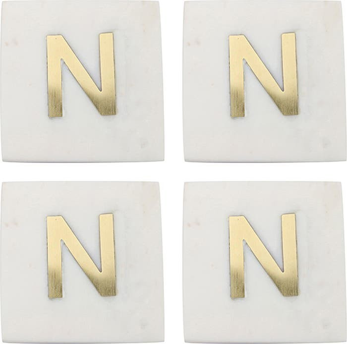 Set of 4 Monogram Marble Coasters | Nordstrom