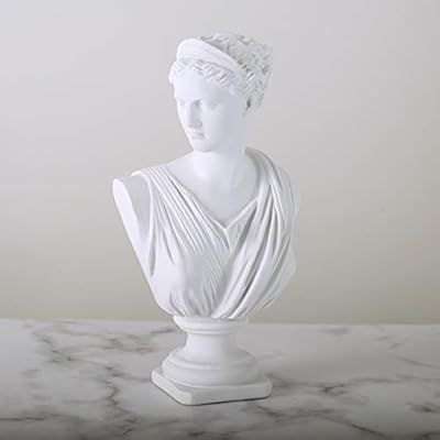 Beonueni 12.4 Inch Roman Goddess of Wisdom Bust Statue Gypsum Statue Replica Sculpture Figurine H... | Amazon (US)