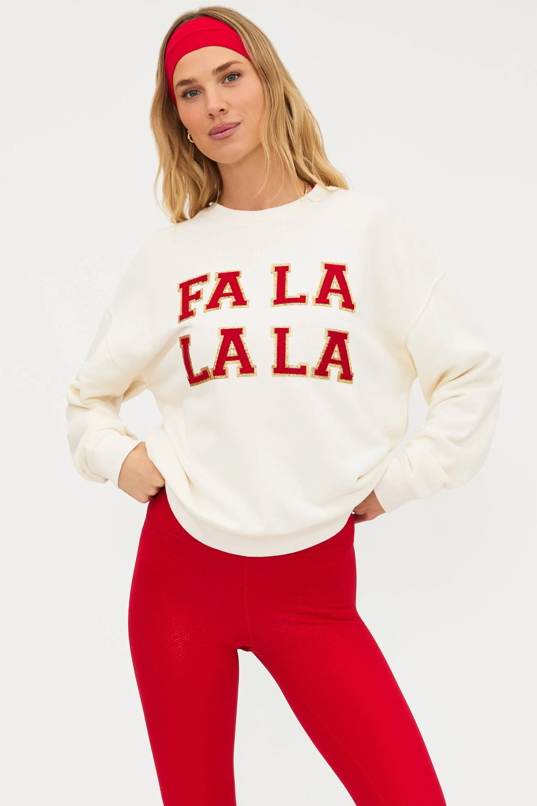 Devyn Oversized Sweatshirt Frosted Fa La La | Christmas Sweatshirt | Beach Riot | Beach Riot