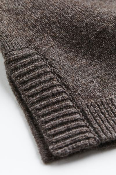 Wool-blend skirt - Dark greige - Ladies | H&M GB | H&M (UK, MY, IN, SG, PH, TW, HK)