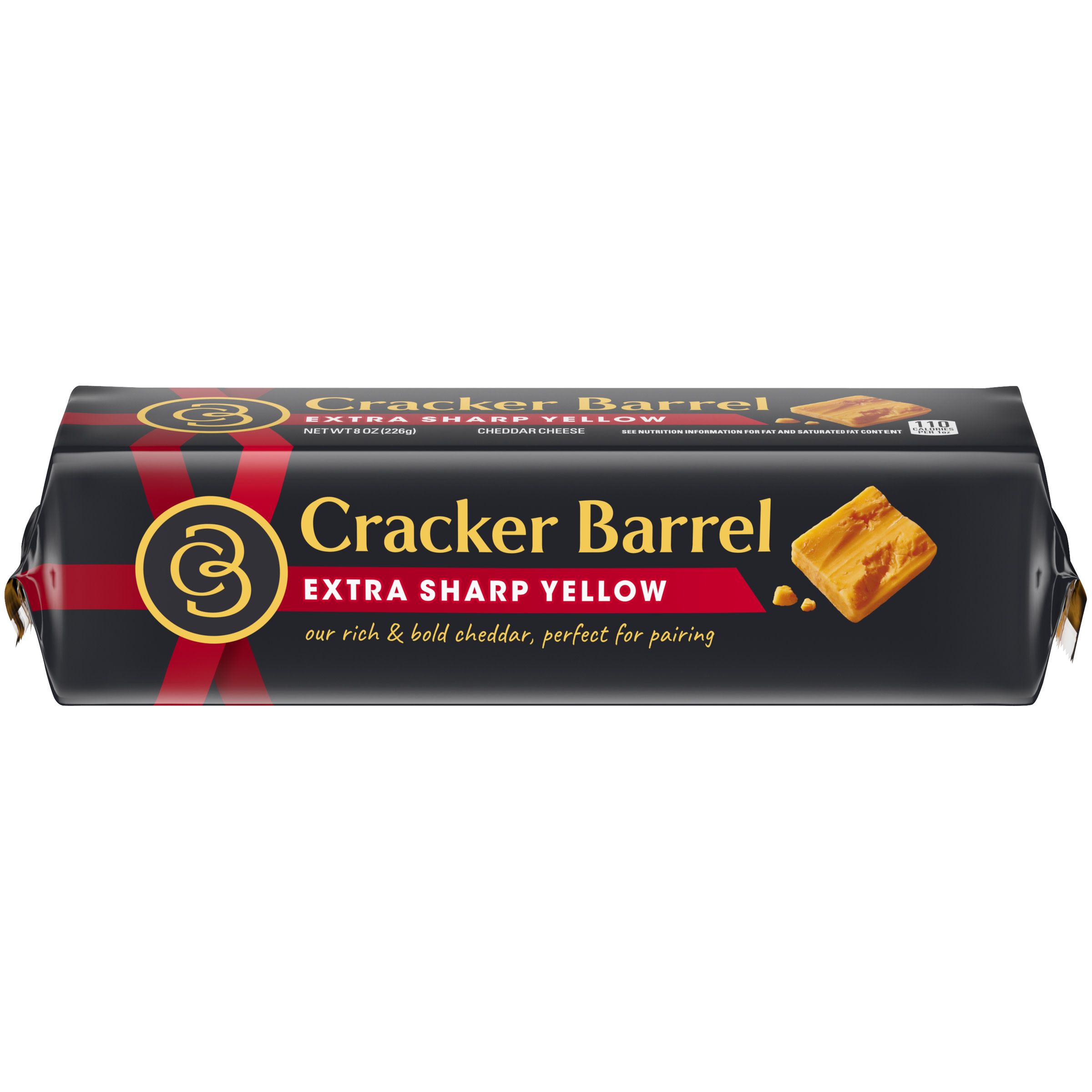 Cracker Barrel Extra Sharp Yellow Cheddar Cheese, 8 oz Block | Walmart (US)