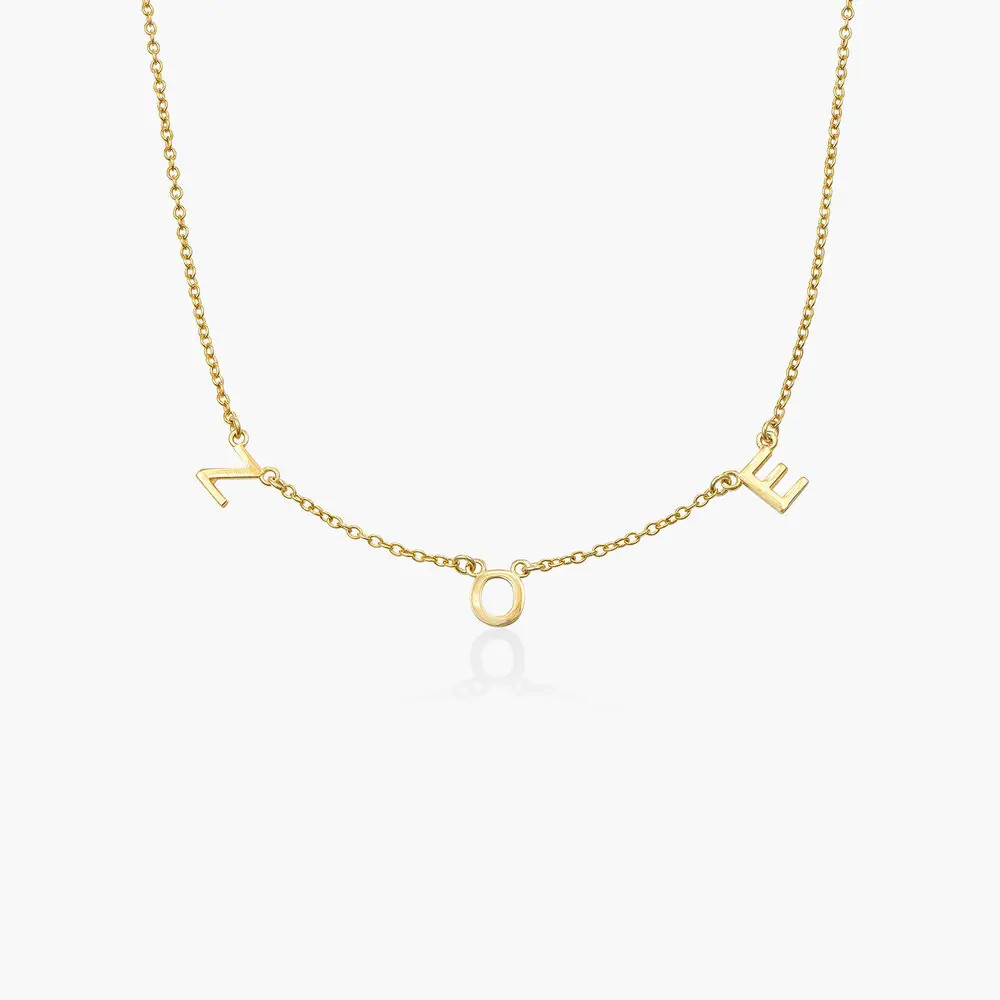 Inez Initial Necklace - 14K Solid Gold | Oak & Luna (US)