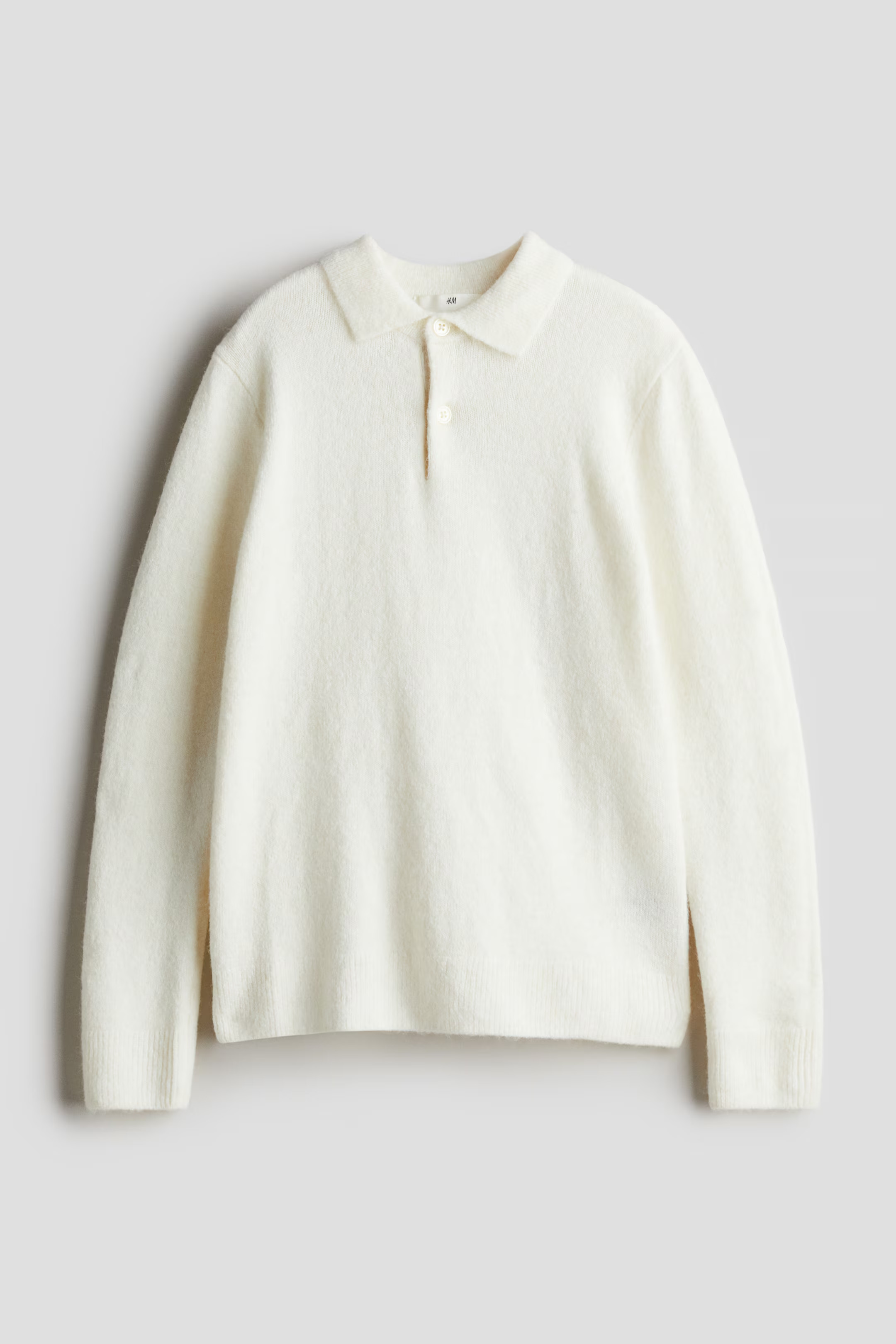 Knit Polo Shirt - White - Kids | H&M US | H&M (US + CA)