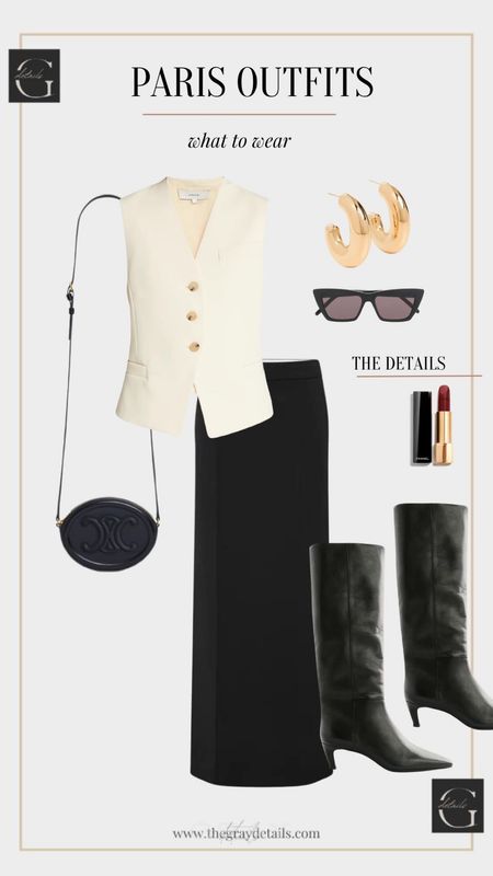 What to pack for Paris

Maxi skirt 
Vest
Tall boots
Black crossbody 

#LTKstyletip #LTKshoecrush #LTKover40