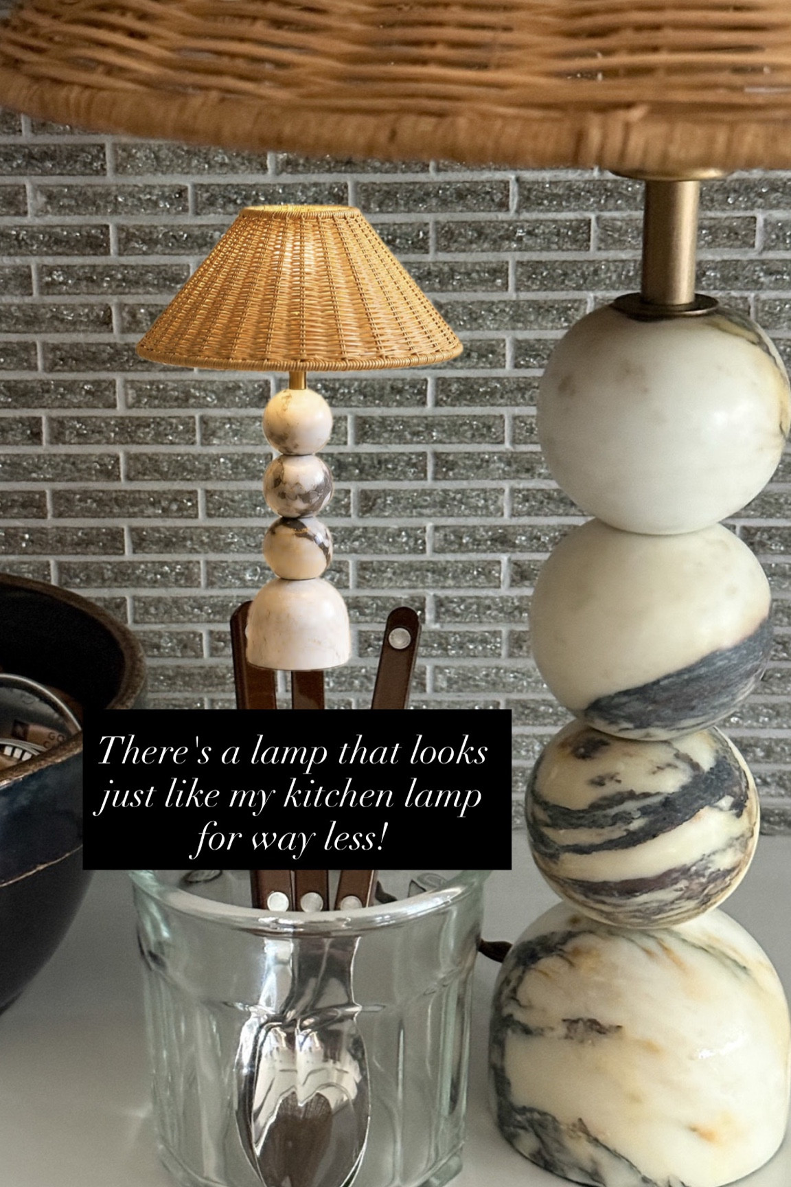 Marble and rattan lamp 

#LTKSaleAlert #LTKHome #LTKOver40