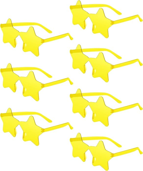 PLULON 15 Pairs Star Sunglasses Rimless Star Shape Sunglasses, Star Glasses Bulk Bachelorette Par... | Amazon (US)