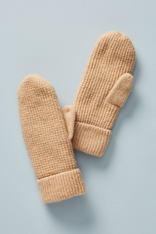 Virginia Ribbed Mittens | Anthropologie (US)