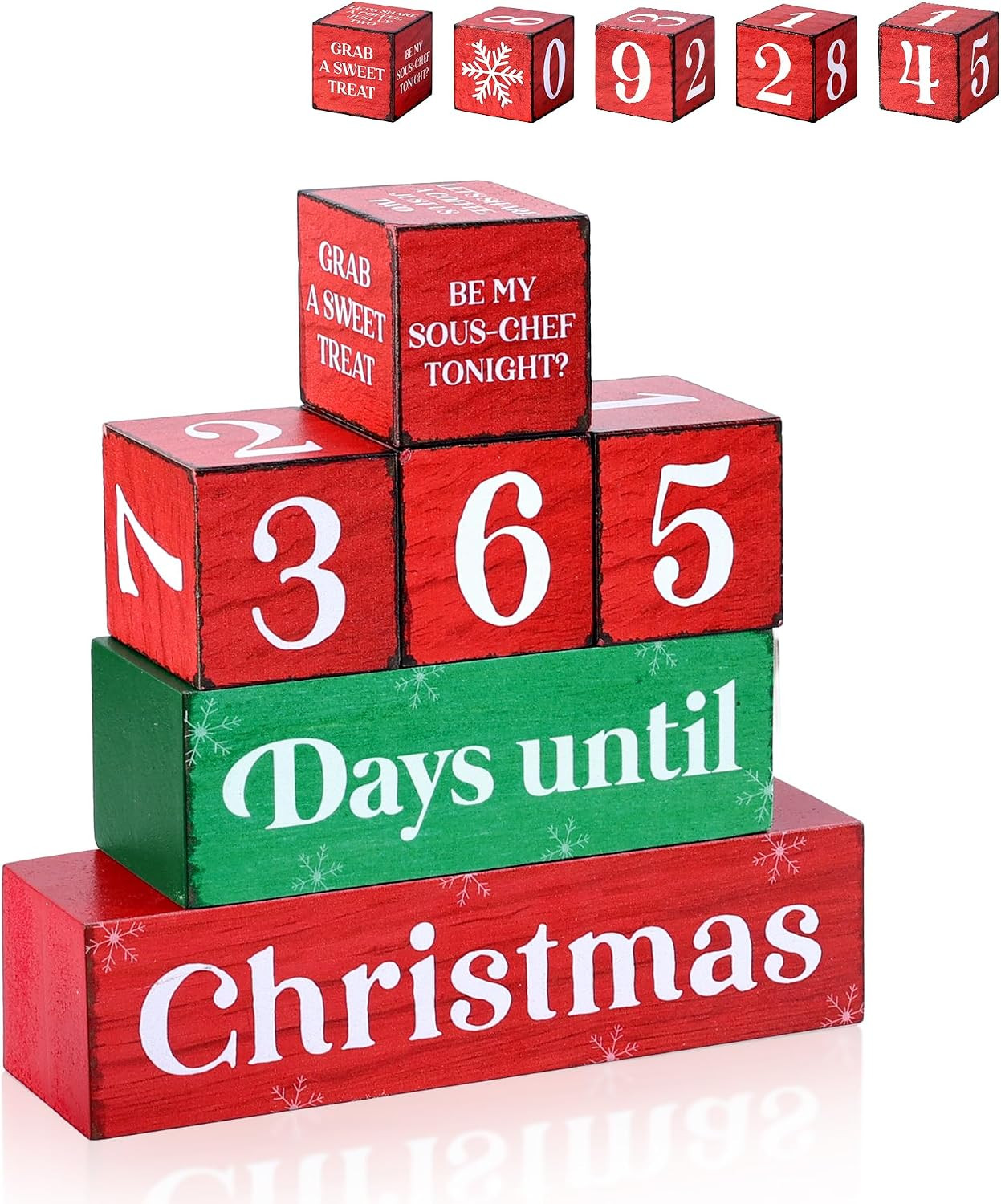 365 Days Christmas Countdown Wooden Table Decor | Amazon (US)