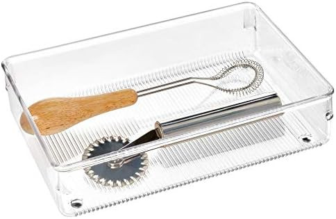 iDesign Linus BPA-Free Plastic Drawer Organizer - 6" x 9" x 2.25", Clear | Amazon (US)