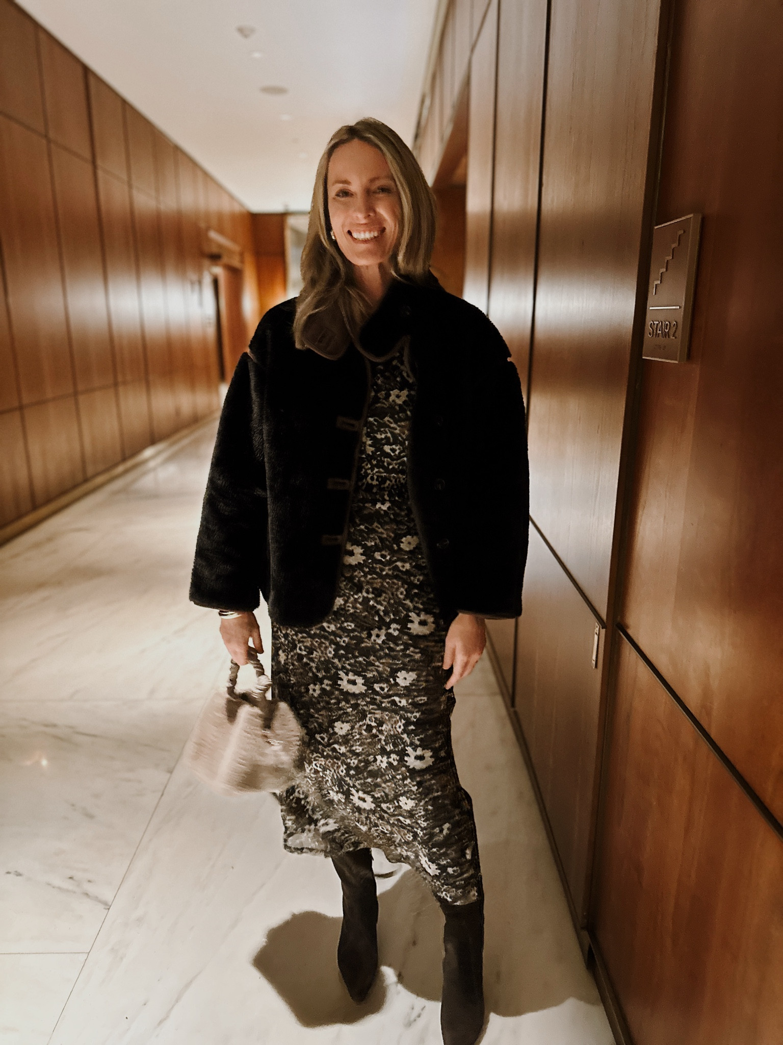 Dinner Look! This dress is so comfy and flattering. Restocked on Shopbop! Under $130. Great paired with chocolate browns 🤎 size M! 

#LTKStyleTip #LTKHoliday