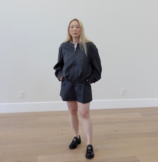 LOVE this fun suit from @selfwhoofficial ! Buy the set or get the jacket or skirt individually. The skirt has lining that’s shorts 😉 #selfwho #ad