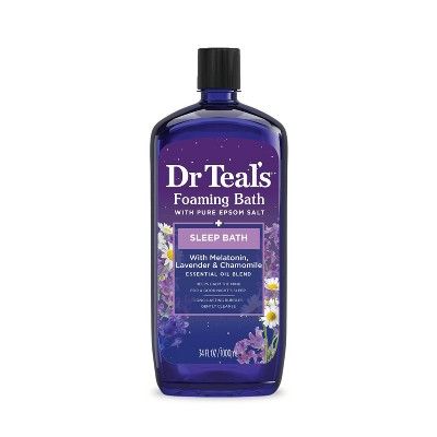 Dr Teal's Melatonin Sleep Lavender Chamomile Foaming Bubble Bath - 34 fl oz | Target