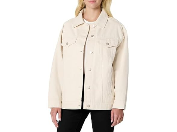 Amazon Essentials Womens Rigid Denim Trucker - $11.99 - Free shipping for Prime members | Woot!