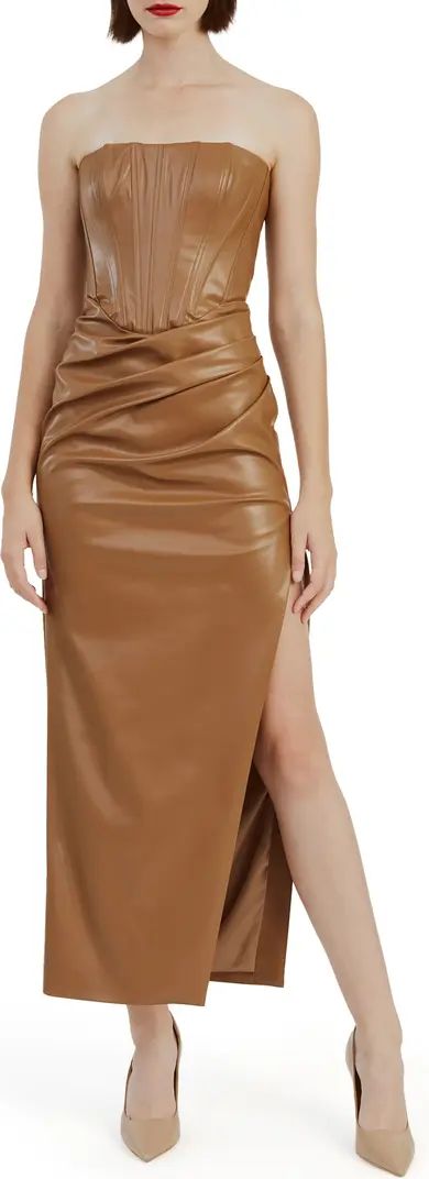 Everlasting Faux Leather Corset Dress | Nordstrom