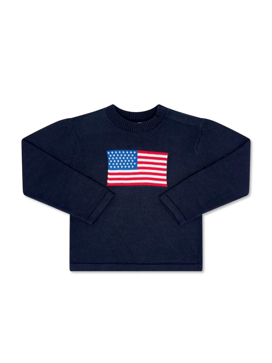 Cozy Up Sweater - Northshore Navy, American Flag | Lullaby Set