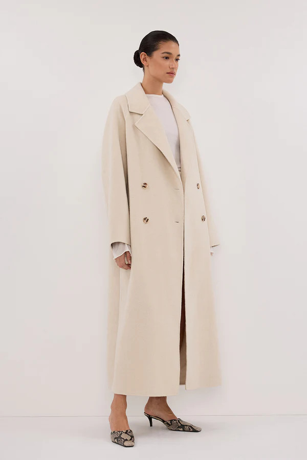 YORK BONE OVERSIZED WOOL COAT | DISSH