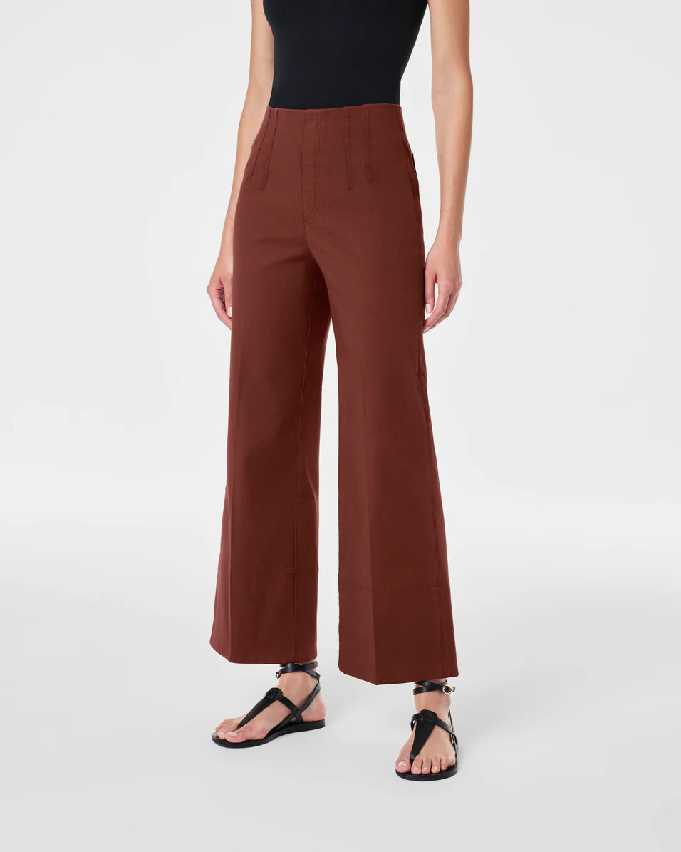 Spanx Women's Stretch Twill Cropped Wide Leg Pant | Spanx