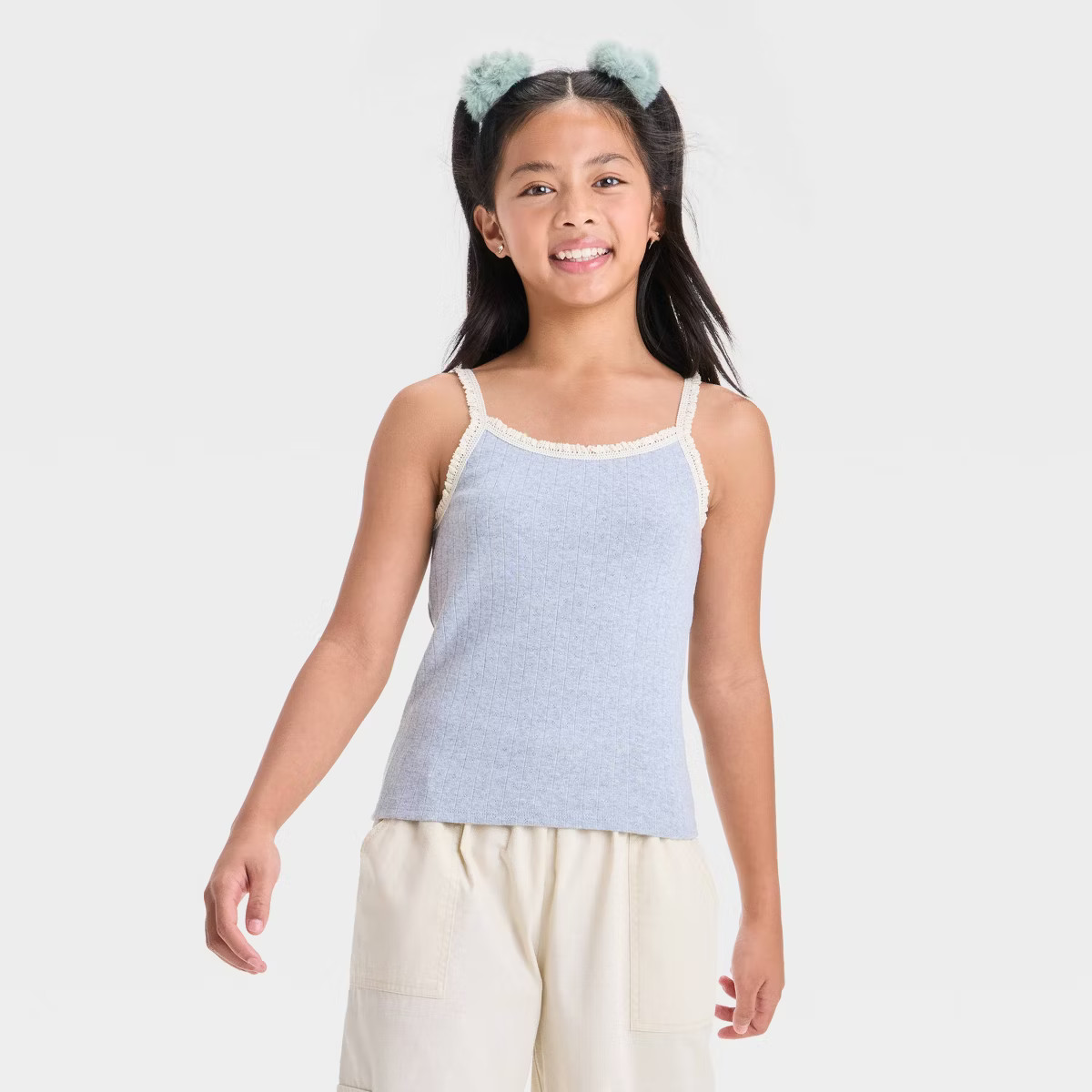 Girls' Lace Trim Tank Top - art class™ | Target