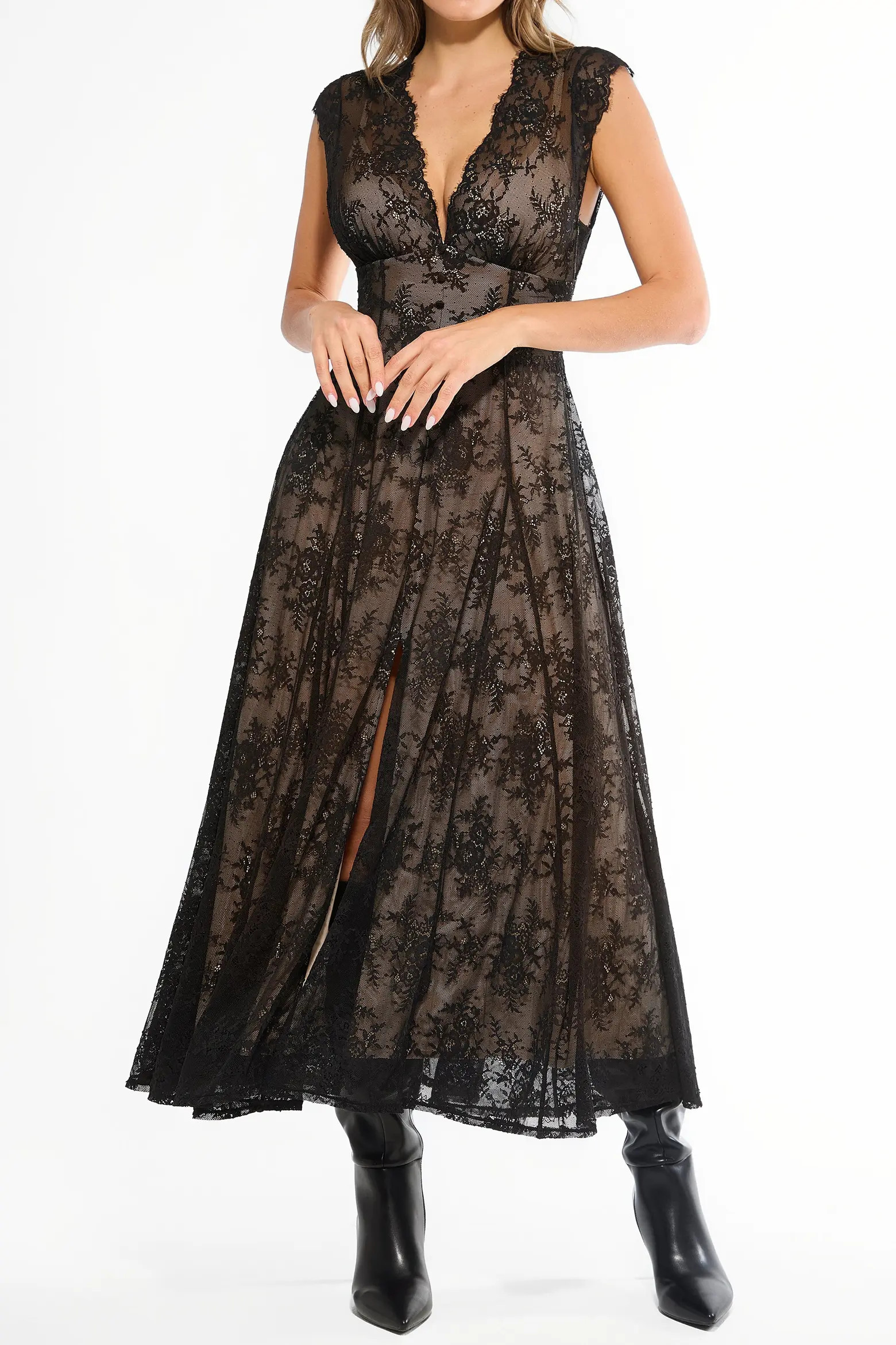 Shapewear Boho Floral Lace V Neck Resort Maxi Dress (Women) | Nordstrom | Nordstrom