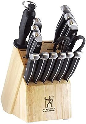 J.A. Henckels International 13550-005 Statement Knife Block Set, 15-pc, Light Brown | Amazon (US)