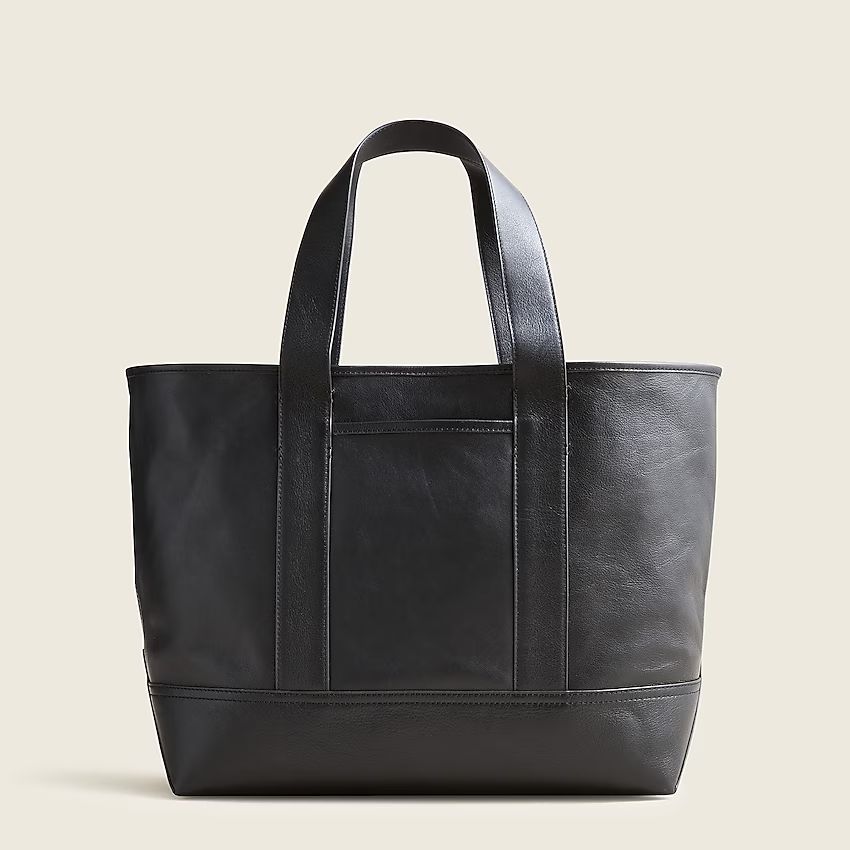 Medium Montauk tote in leather | J.Crew US