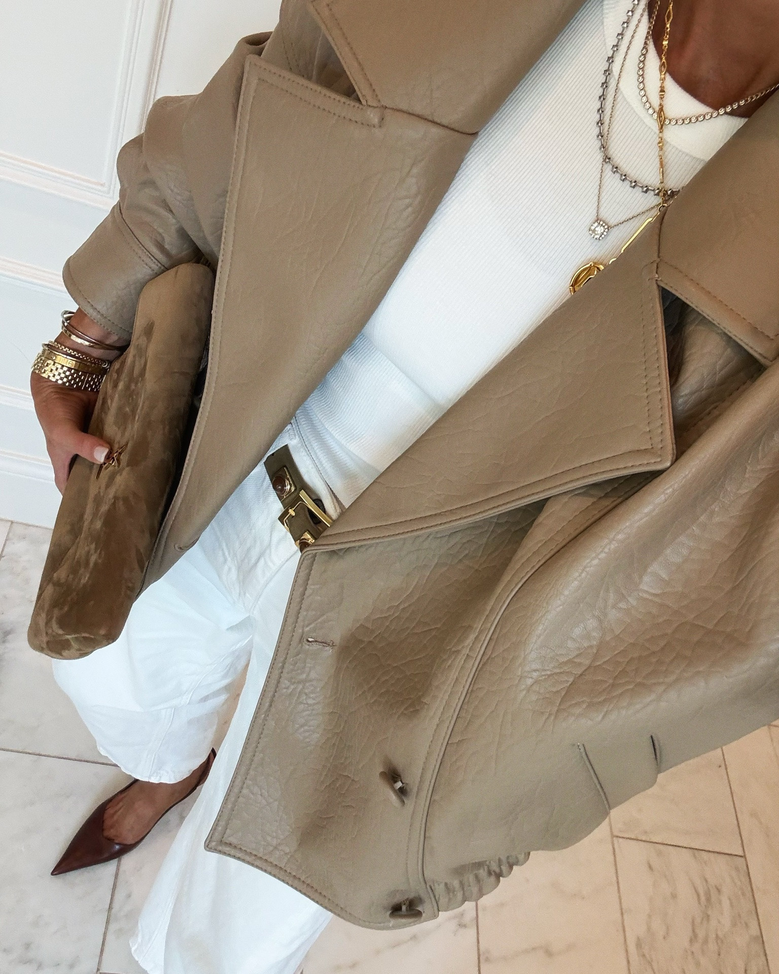 Zara outfit! This faux leather bomber jacket is so chic for fall.

#LTKootd #LTKSeasonal