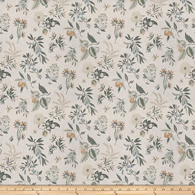 French General Fleur Botanical La Mer Fabric by The Yard | Amazon (US)