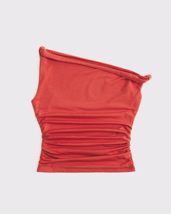 Women's Asymmetrical Twist Top | Women's Tops | Abercrombie.com | Abercrombie & Fitch (US)